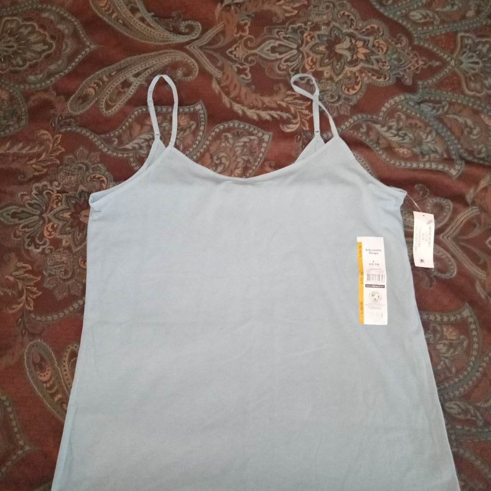 Blue Time and True camisole with adjustable straps